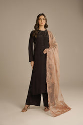 1 Piece Embossnet Embroidered Shawls (FH0010)